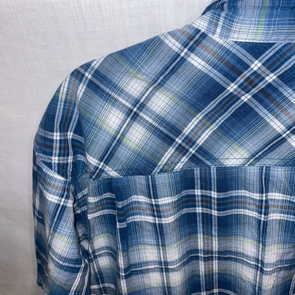 Red Head Casual Shirt Men’s Size XL Blue Striped Short Sleeve Button Up Cotton - Picture 11 of 12
